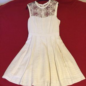 NWT Pink Martini pleated ivory dress
